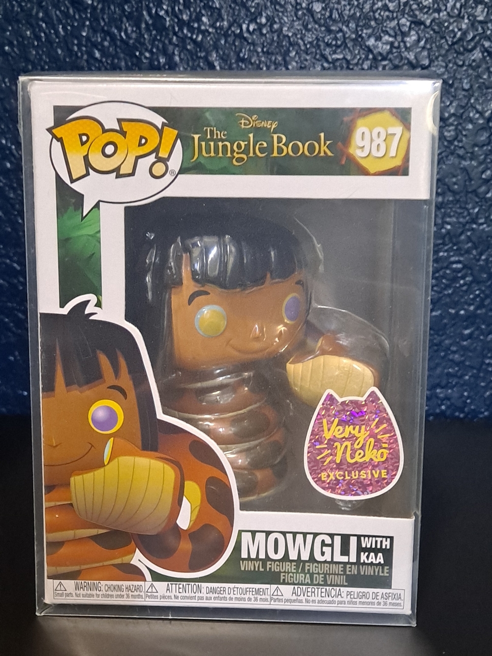 Funko Pop! The Jungle Book Mowgli with Kaa Vinyl Figure - Brown, Yellow, Purple